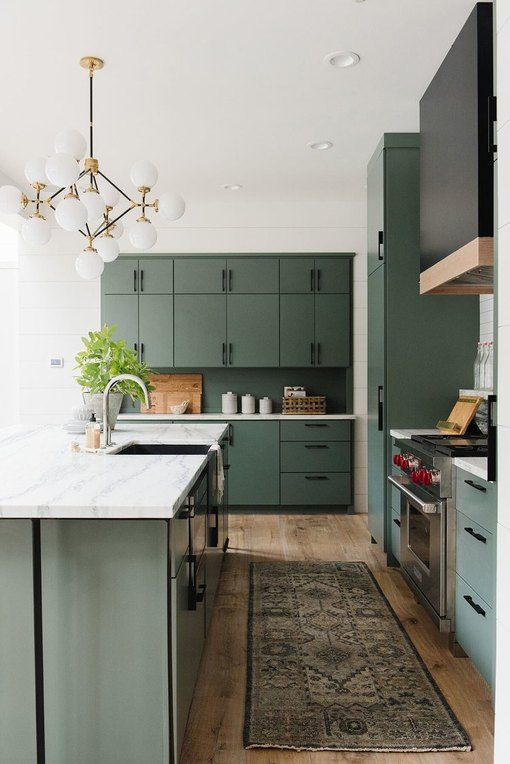 Behold 10 Transitional Kitchen Ideas That Will Stop You In Your Tracks Hunker Green Cabinets Sage Green Kitchen Cabinets, Sage Green Kitchen Cabinets Ikea