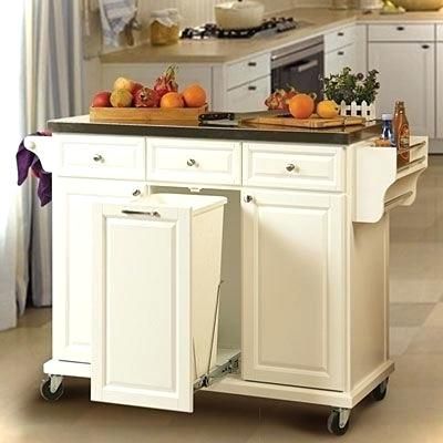 Kitchen Island Cart With Trash Bin S Otoseriilan Com Building A Portable White Kitchen Island Cart With Trash Bin, Small White Kitchen Island Cart