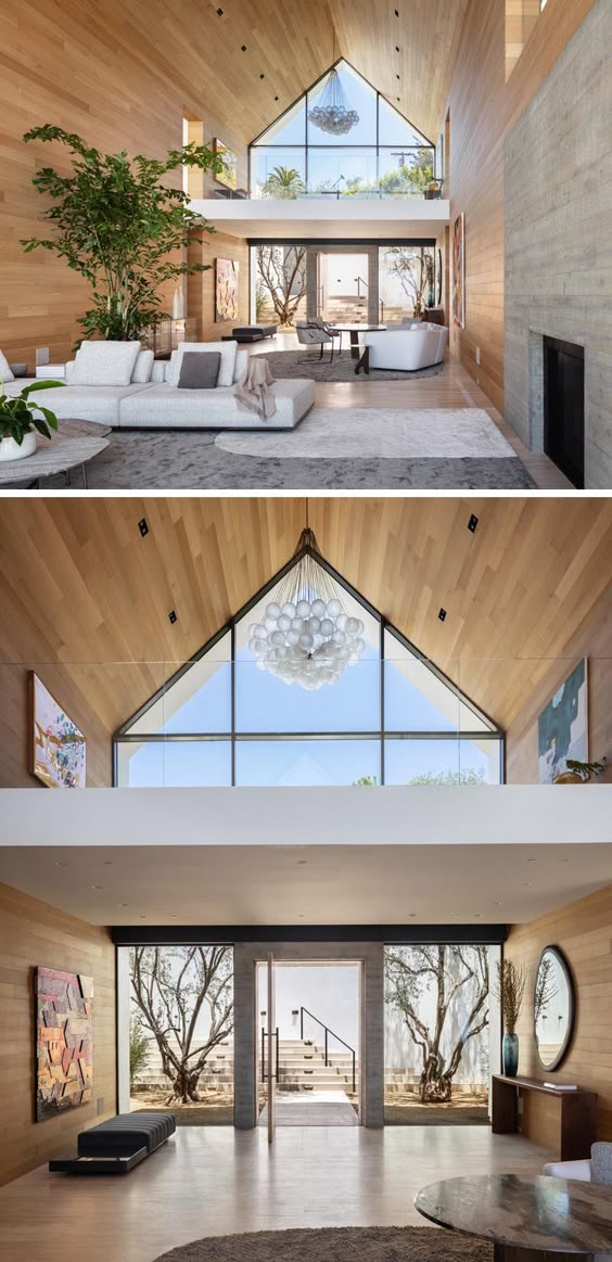 The Triple Roof Peaks On This House Are A Striking Addition To This Hillside In California