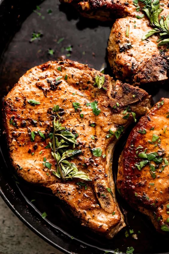Oven Baked Bone-In Pork Chops - Ready in Half an Hour!
