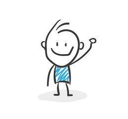Stickman Blue: Welcome, Good Bye. (Nr. 1)\t Stock-Vektorgrafik