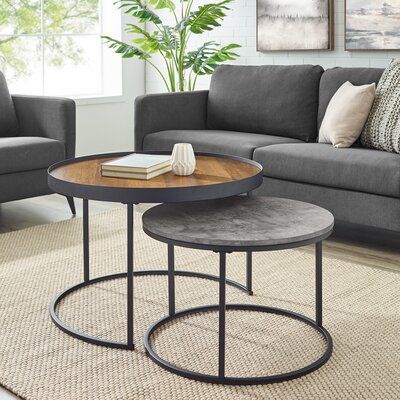 Union Rustic Eddyville Frame 2 Piece Nesting Coffee Table Wayfair Ca Tables Design Modern Union Rustic Eddyville Frame 2 Piece, Wayfair Stacking Coffee Tables
