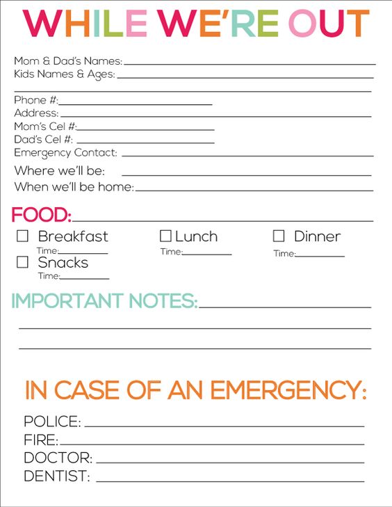 Printable Babysitter Notes Babysitter notes, Babysitting and Note - babysitting skills Printable Babysitter Notes Babysitter notes, Babysitting and Note - babysitting skills