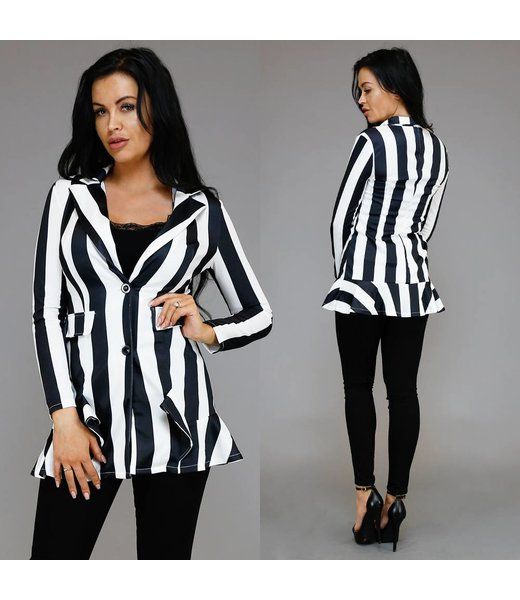 zwart wit blazer