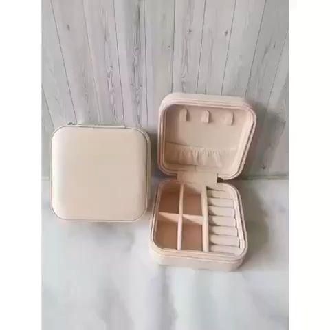 Video Kotak Tempat Perhiasan Travel Jewelry Box Penyimpanan Anting Kalung Gelang Cincin Emas Portable Di 2021