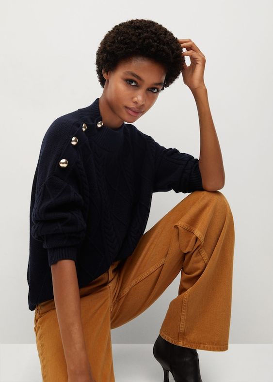 Camisola botões decorativos - Cardigãs e camisolas de Mulher | Mango Portugal