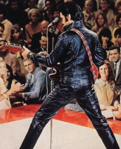 Elvis Presley performing live in 1968