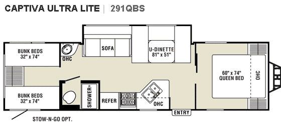 Used 2008 Coachmen Rv Captiva Ultra Lite 291qbs Travel Trailer At