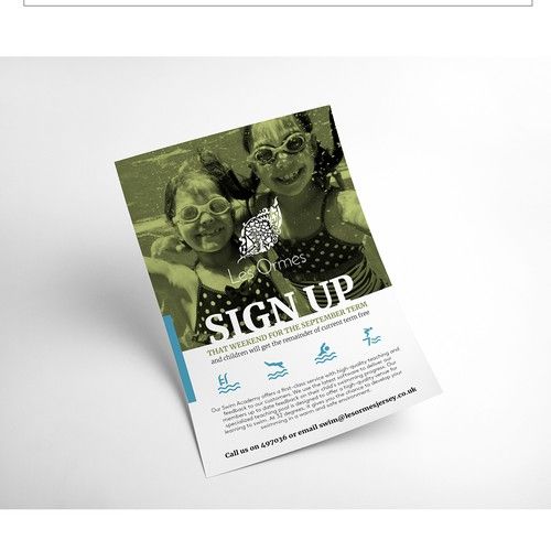 Family Resort Needs Double Sided A5 Leaflet For Kids Swim School Postcard Flyer Or Print Contest Design P Swimming Resorts Family Resort Needs Double Sided A5