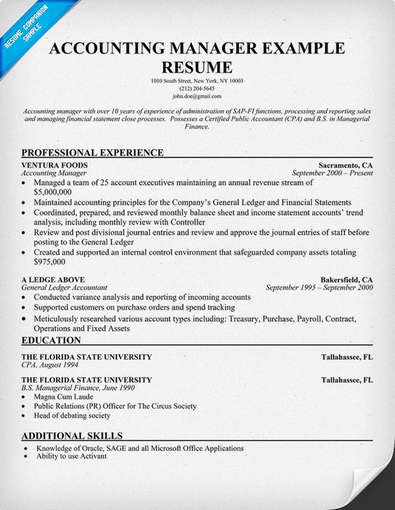 Accounting Manager Resume Sample Resume Samples Across All - manufacturing manager resume Accounting Manager Resume Sample Resume Samples Across All - manufacturing manager resume