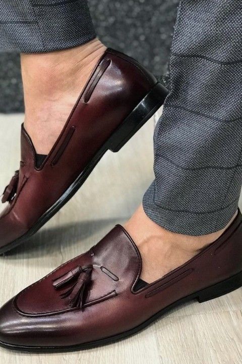 Mens Shoes Handmade Shoes Classic Style Men Casual Shoes Vintage Tassel Genuine Leather Mens Shoes Moccasins Fashion