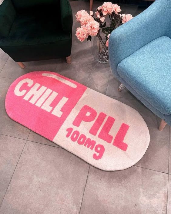 Handmade Chill Pill Custom Rug Oval Tufted Rugbath Mat Pill - Etsy