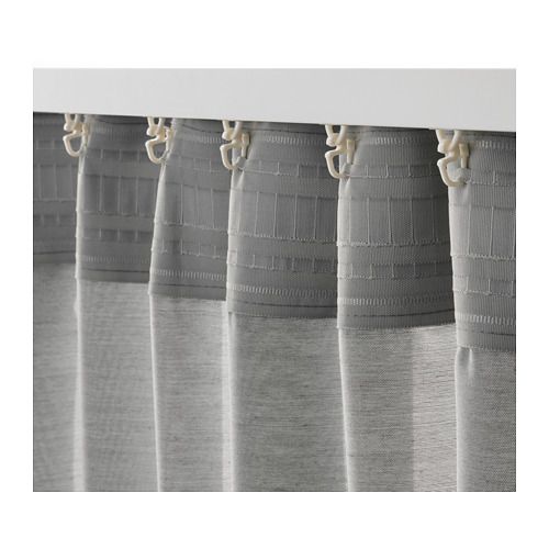 HILJA Cortina, 1par gris 145x300 cm | Cortinas colgadas HILJA Cortina, 1par, gris, 145x300 cm IKEA