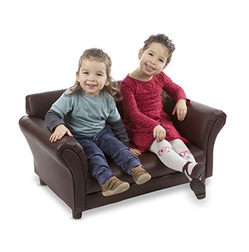 Melissa Amp Doug Child 039 S Sofa Coffee Faux Leather Children Furniture Childrens Kids Chair Childrens Furniture Kids Sofa Chair, Leather Sofa For Kids