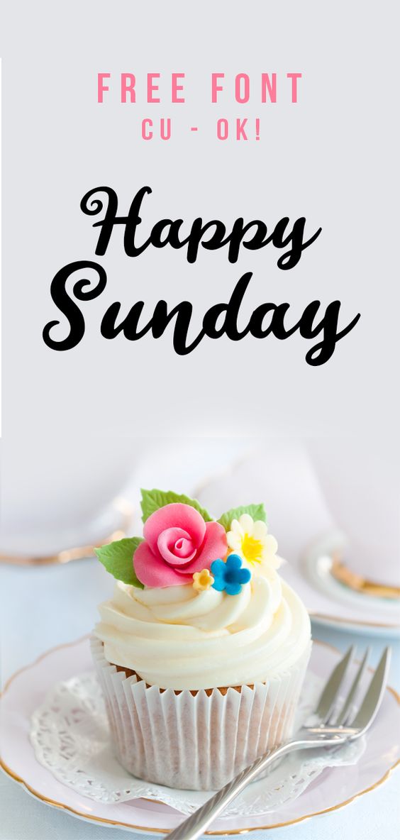 Free Font Happy Sunday #FreeFont #Font