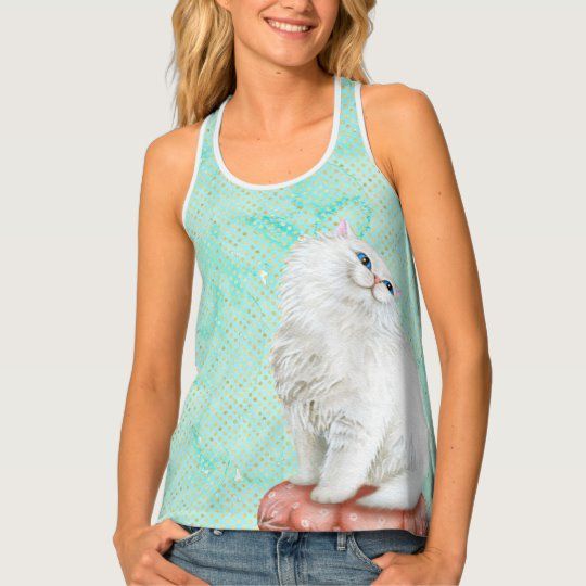 Cat Lover/'s Gift Kitty with Women Tops Next Level Racerback Tank Top