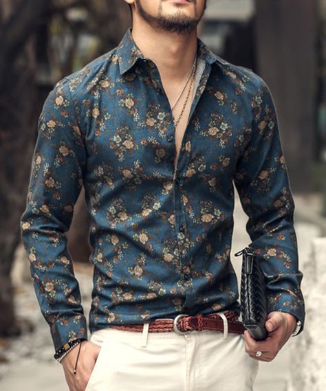 Fashion Shirt Mens Business Poster Print Casual Long Sleeve Shirt Fashion Shirt Mens Business Poster Print Casual Long Sleeve Shirt