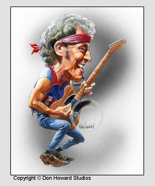 Don Howard’s Depiction of Bruce Springsteen Celebrity Caricature