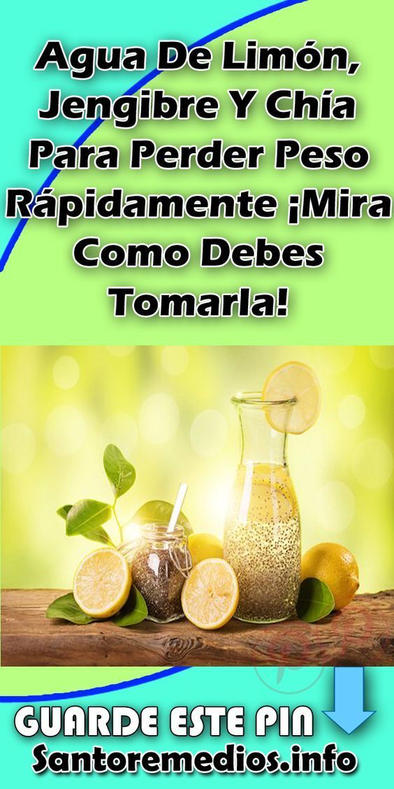 agua para bajar de peso limon jengibre