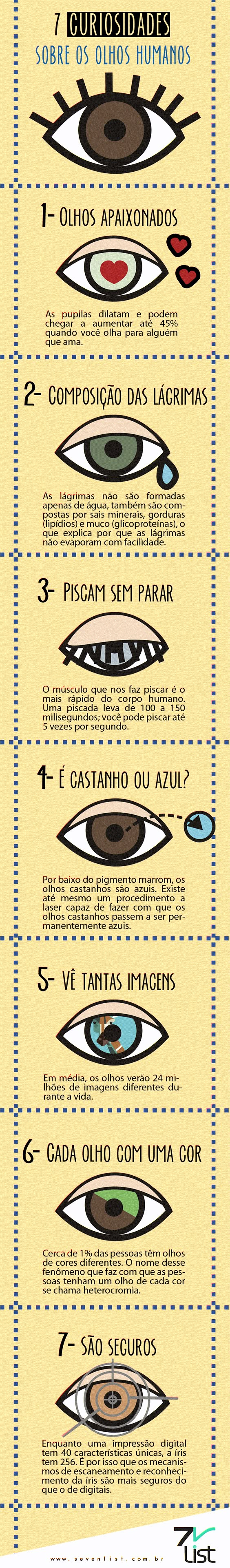 Os olhos são incríveis, através deles notamos coisas inéditas e inesquecíveis. Mas será que conhecemos bem esses parceiros que nos permitem ver o mundo?