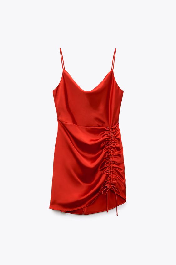 Mini dress with draped detail