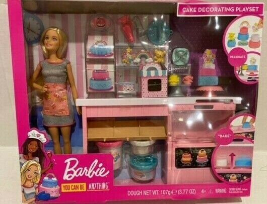 New Barbie Bakery Playset With Doll 7417308679426 Ebay Barbie Bakery Barbie New Barbie Dolls