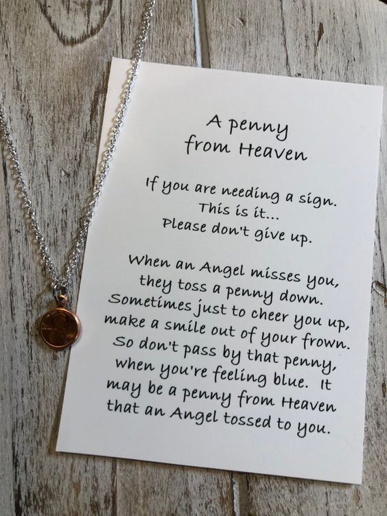 Memorial Necklace Memorial Jewelry Tiny penny necklace | Etsy
