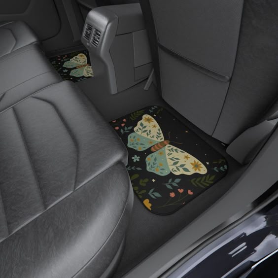 Bohemian Butterfly Car Mats, Cute Boho rainbow Car Mats, Boho Car Accessories, Boho Celestial car decor, Cutom Print Bohemian Butterfly mats
