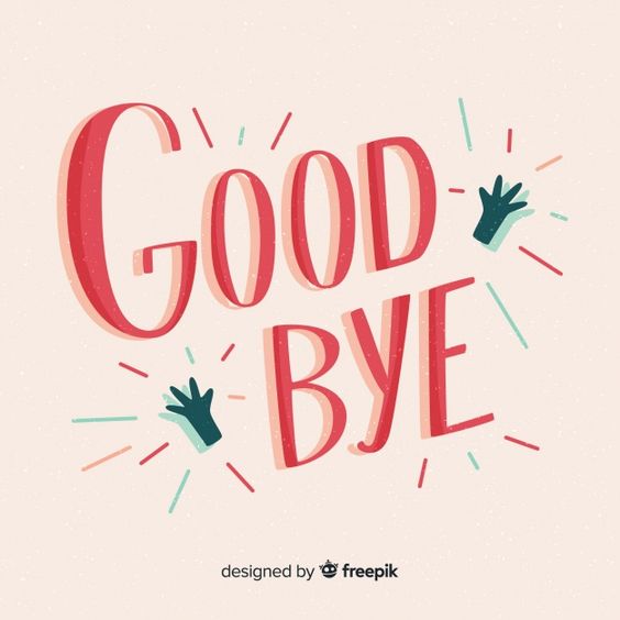 Good bye lettering
