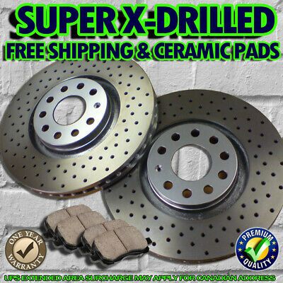 2007 2008 Acura TL Non Type-S Model Black Slot Drill Rotor w/Ceramic Pads F 2007 2008 Acura TL Non Type-S Model Black Slot Drill Rotor w/Ceramic Pads F