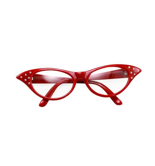 LADIES PINK GLASSES WITH DARK OR CLEAR LENSE SCARF 1950S FANCY DRESS ACCESSORY