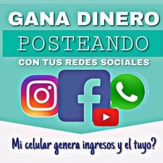 Gana Dinero Posteando Con Tus Redes Sociales Money Cash Money On My Mind Money Maker