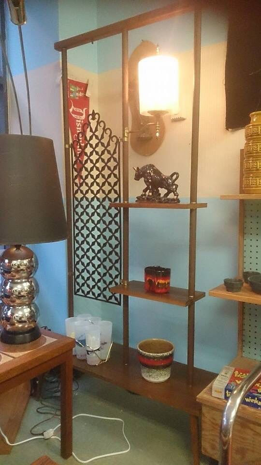 Mid Century Modern Room Dividing Shelf And Lamp Unit Roomdividershelves Modernroomdivider Small Room Divider Hanging Room Dividers Room Divider