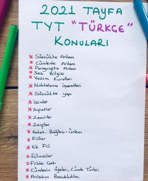 2021 Tayfa Tyt Turkce Konulari Ders Calisma Ipuclari Ders Programlari Evde Egitim 2021 Tayfa Tyt Turkce Konulari Ders Calisma Ipuclari Ders Programlari Evde Egitim