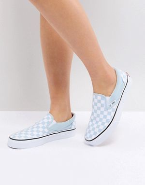 vans slip on damier bleu clair vans slip on damier bleu clair