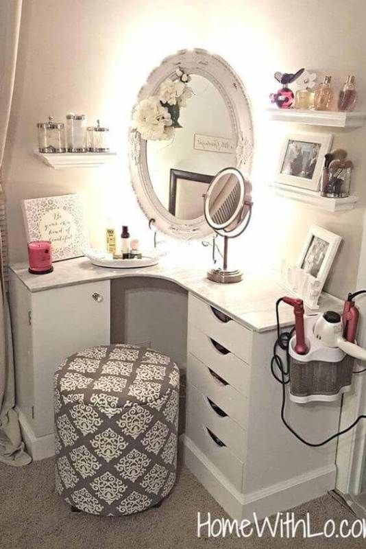 28 Diy Simple Makeup Room Ideas Organizer Storage And Decorating Small Design Bedroom Vanity Decor - Corner Makeup Vanity With Mirror And Lights 28 Diy Simple Makeup Room Ideas Organizer Storage And Decorating Small Design Bedroom Vanity Decor - Corner Makeup Vanity With Mirror And Lights