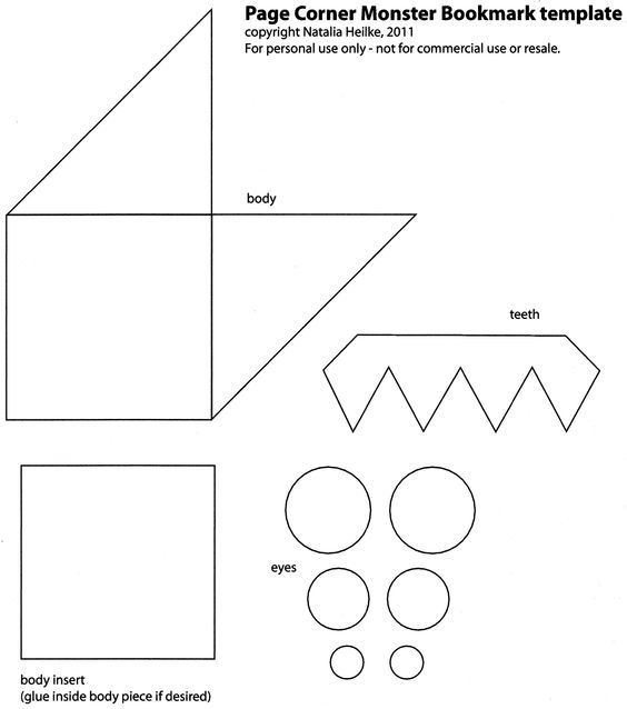 page corner monster bookmark template Projects to Try - monster template page corner monster bookmark template Projects to Try - monster template
