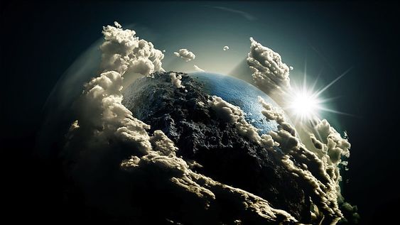 HD wallpaper: earth covered with clouds wallpaper, untitled, Sun, artwork, photo manipulation | Wallpaper Flare