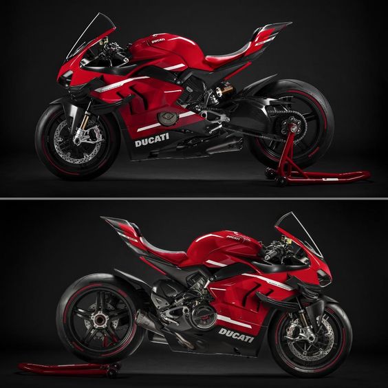 The Ducati panigale v4 superleggera. 152 kg dry weight in race settings.