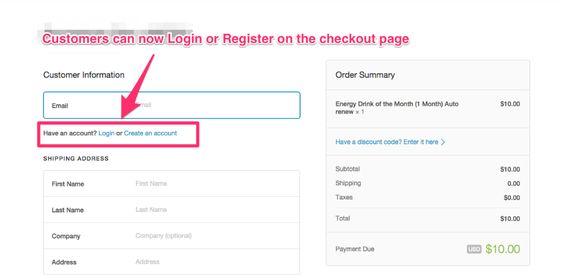 Customer Account creation during checkout (Shopify) - How to do - packing slips for shipping Customer Account creation during checkout (Shopify) - How to do - packing slips for shipping