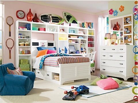 Girls Bed With Underbed Storage Box, Bookcase Towers & Bridge girls bed with underbed storage box, bookcase towers & bridge, matching dresser & corkboard mirror- Country Willow Furniture | Girls Rooms | Pinterest ... - Girls Bed With Underbed Storage Box, Bookcase Towers & Bridge