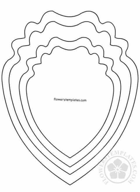 Large Paper Flowers PDF Printable TraceCut /& re-sizable PNG SVG Rose Paper Flower Template -Wedding Flower Wall Paper Flowers Template