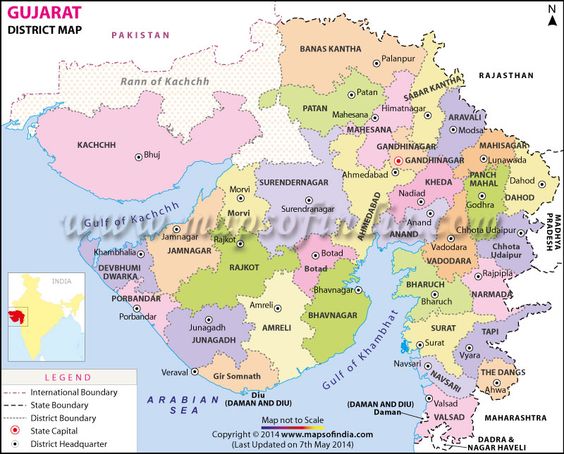 Gujarat District Map