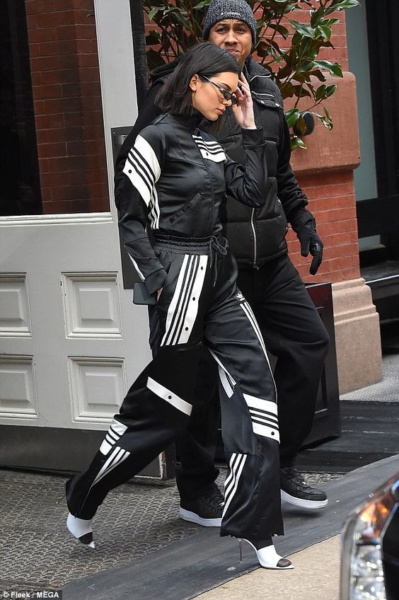 Kendall Jenner poses with Hailey Baldwin at Adidas event | Daily Mail Online