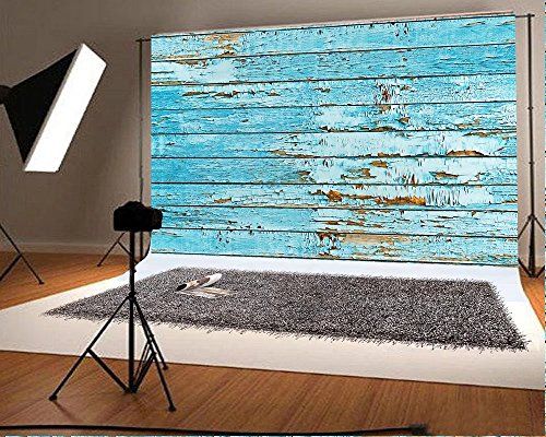 HD 5x7ft Blue Wooden Planks Striped Wall Background Photo Booth Backdrop Props HXME607