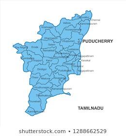 Tamilnadu Map Graphic Vector Stock Vector (Royalty Free) 1288662529 | Shutterstock