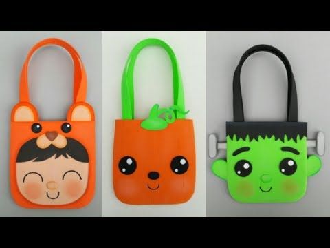 Bolsas Dulceros Para Halloween Diy Manualidades Para Regalar O Vender Cadubana Youtube Halloween Diy Reusable Tote Bags Tote Bag