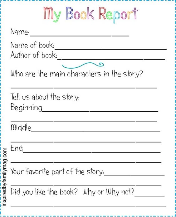 FREE Book Report Template is perfect for Kindergarten, 1st grade - book report template FREE Book Report Template is perfect for Kindergarten, 1st grade - book report template