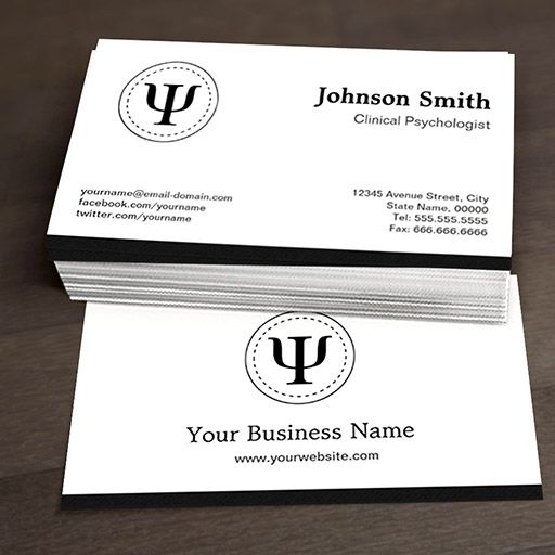Pin On Psychology Business Cards