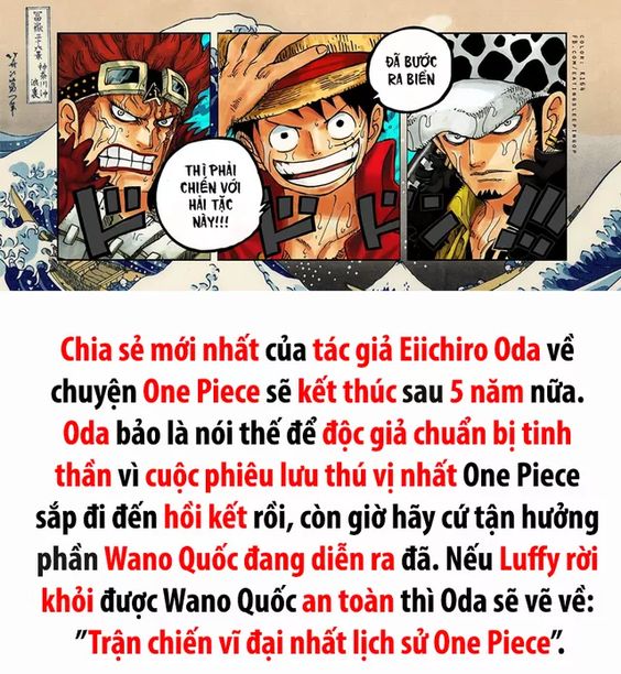 Chia sẻ mới nhất của tác giả Oda về "đứa con tinh thần" One Piece